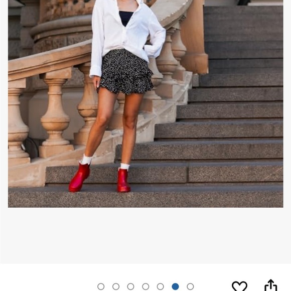 NORTY Women’s Red Ankle Waterproof Winter Rain Boots Size 7 - Picture 4 of 15